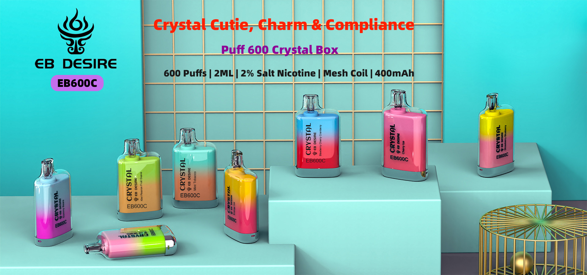 Eb Desire Puff 600 Crystal Box Charming Vape (4)