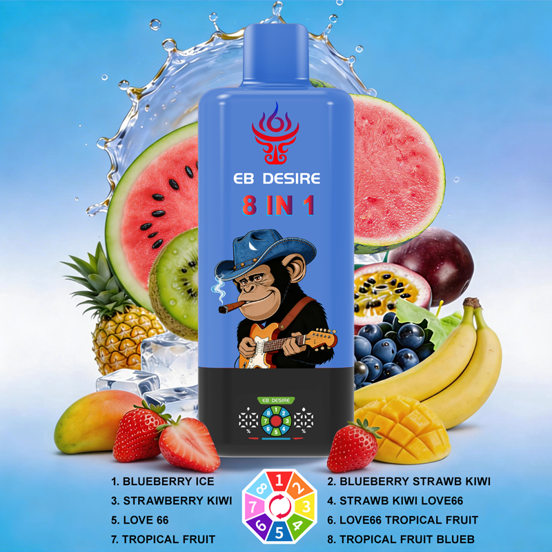 1. Blueberry Ice+Strawberry Kiwi+Love 66+Tropical Fruit+4 Blends