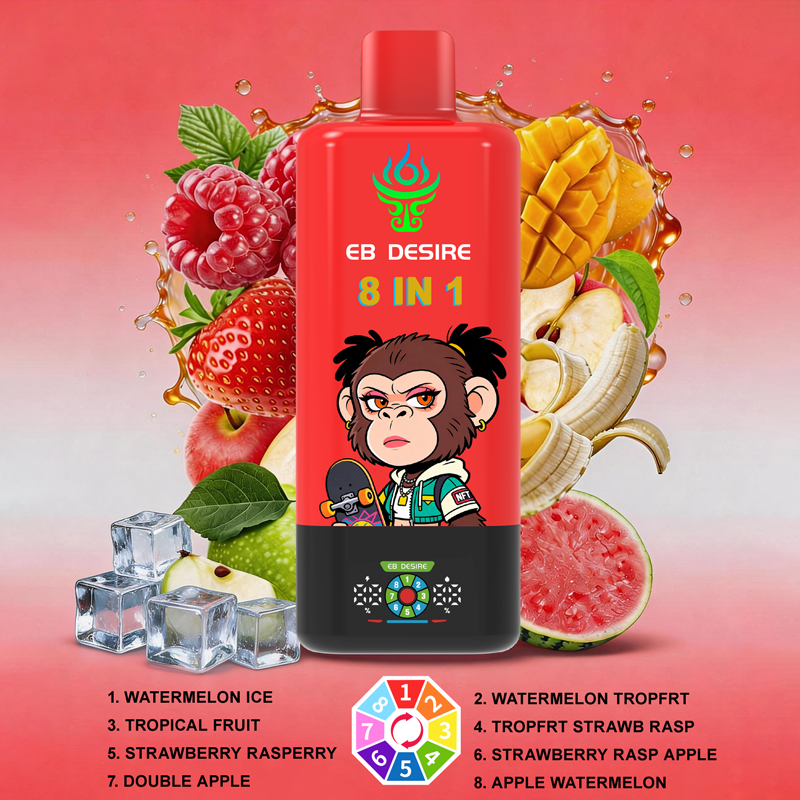 10. Watermelon Ice+Tropical Fruit+Strawberry Rasperry+Double Apple+4 Blends